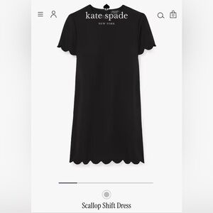 NWT Kate Spade Black Scalloped Dress